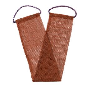 African exfoliating shower net with drawstring, deep cleansing for back and full body bathing, reusable skin-softening bath sponge net