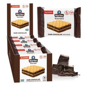 Chocolate Wafer Cookies  Healthy Snacks Non GMO, Keto, Low Carb, Low Sugar (2g), Low Calorie and Vegan, 16 Count