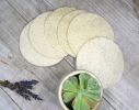 Natural Loofah Sponge Pads (5-Pack) - Eco-Friendly Exfoliating Face & Body Scrubbing Sponges for Deep Pores Cleansing, Skin Renewal & Glow, Off-White