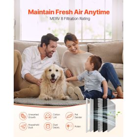 Electrostatic Air Filter, 20x25x1 inch Washable & Reusable Aluminum AC/HVAC Furnace Filter, MERV 8 Long Lifetime
