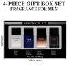 4-Piece Set, Men's Eau De Toilette Spray Gift Box, Long Lasting Fragrance, 4 Different Flavor, Perfect For Holiday Gifts, Dating, Daily Life, Parties