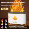 1pc Simulated Flame Humidifier, Essential Oil Diffuser For Aromatherapy Machine, Colorful Flame Atmosphere Lamp Home Office Humidifier