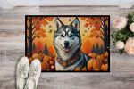 NEW Siberian Husky Fall Doormat Front Door Mat Indoor Outdoor Rugs for Entryway, Non Slip Washable Low Pile, 18H X 27W