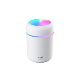 1pc Mini Air Humidifier 300ml; USB Desktop Humidifier; Ultrasonic Aromatherapy Essential Oil Diffuser; Ultra Quiet; Suitable For Car; Bedroom; Of (Color: White)