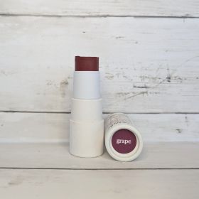 Lip & Cheek Bloom 2 in 1 Natural Lipstick & Blush - Long Lasting Hydrating Multi-Tasking Tinted Balm by BeNat (Color: Grape)